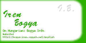 iren bogya business card