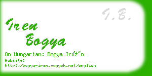 iren bogya business card